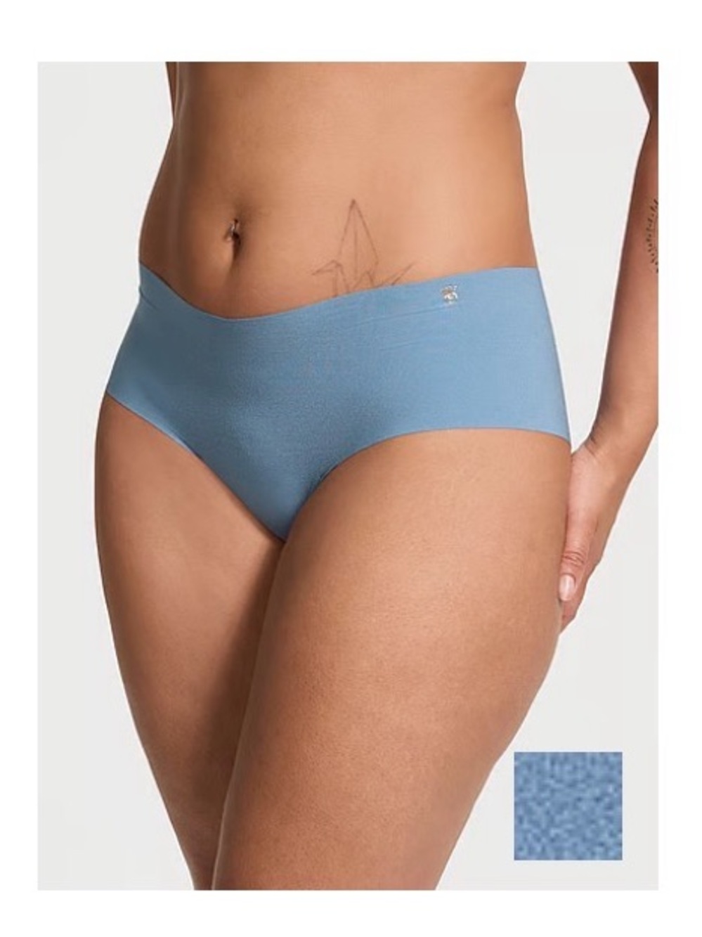 Victoria's Secret Seamless Hipster Panty - Dusty Blue